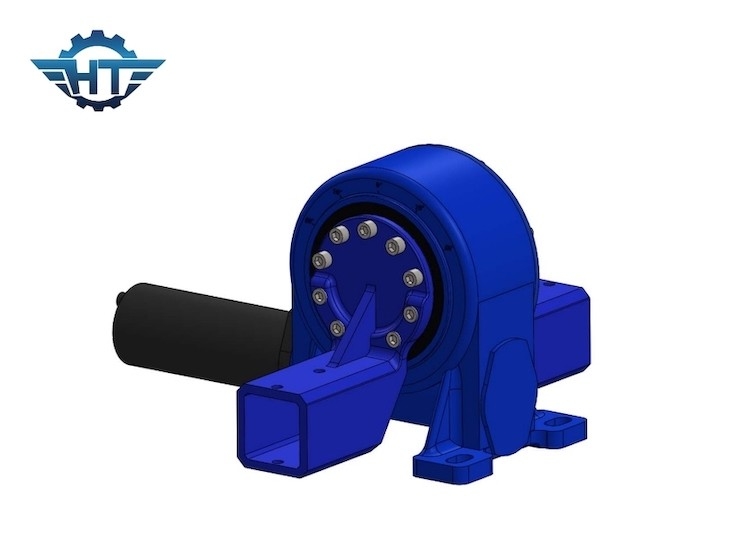 Small Single Axis Worm Slew Drive Dengan Sistem Pelacakan Pemasangan Panel Rumah IP66