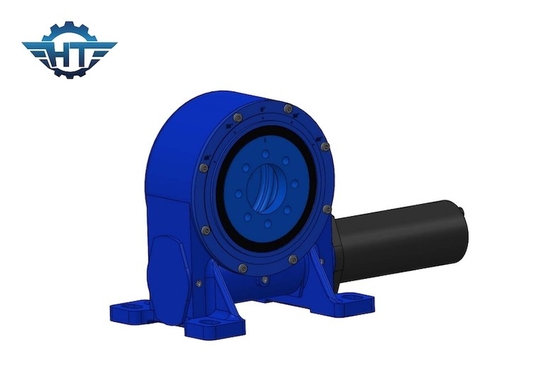 Single Axis Worm Gear Slewing Drive Untuk Sistem Pelacakan Motor Listrik 24vdc
