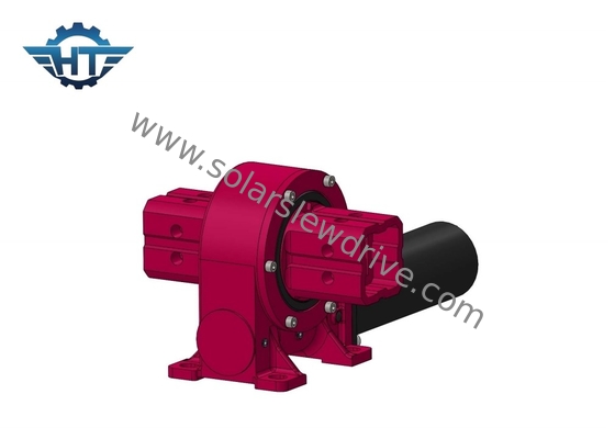 24VDC VE9 Slew Drive Gearbox Dengan Cacing Hourglass Untuk Tube Output Solar Tracking System