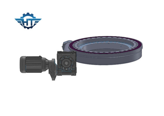 SE14 Worm Gear Hidrolik Slew Drive Gearbox Dengan Perumahan Tertutup Untuk Pelacak Surya